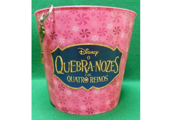BALDE DE PIPOCA DO FILME O QUEBRA NOZES E OS QUATRO REINOS DISNEY.