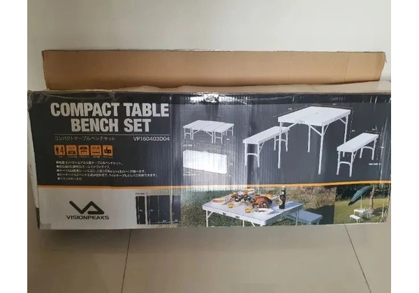 Mesa e cadeira vision peaks para camping Portátil 4 pessoas (Importado)