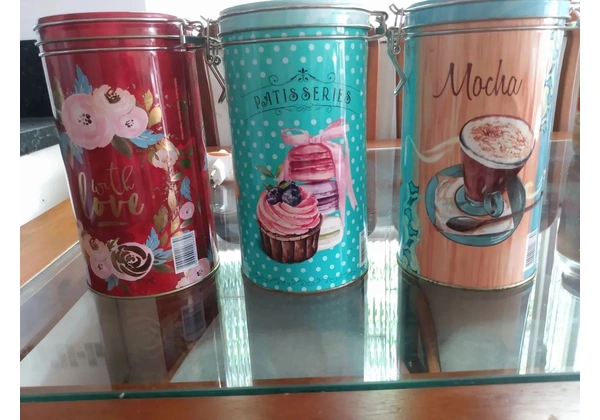 3 Latas Decorativas para Cozinha - Novo