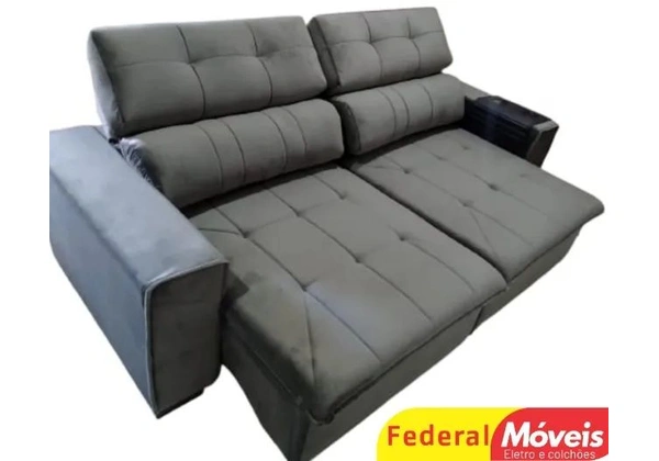 Sofá 2, 30m Retrátil e Reclinável Espuma D28 Super Lindo Fazemos Entrega
