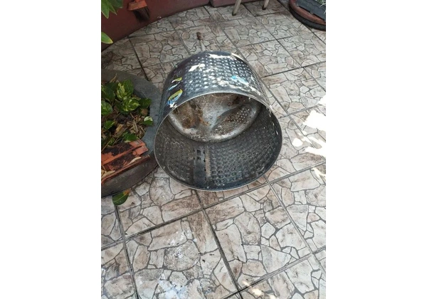 Lixeira externa tambor de máquina de lavar