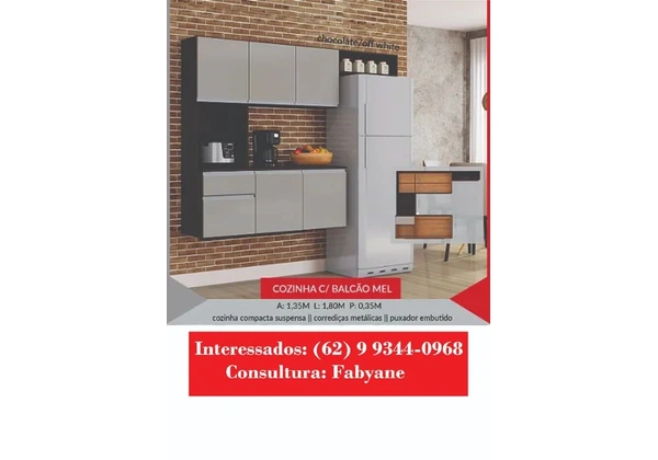 Armario de Cozinha c balcao mel