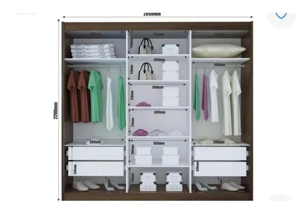 GUARDA ROUPA CASAL COM ESPELHO