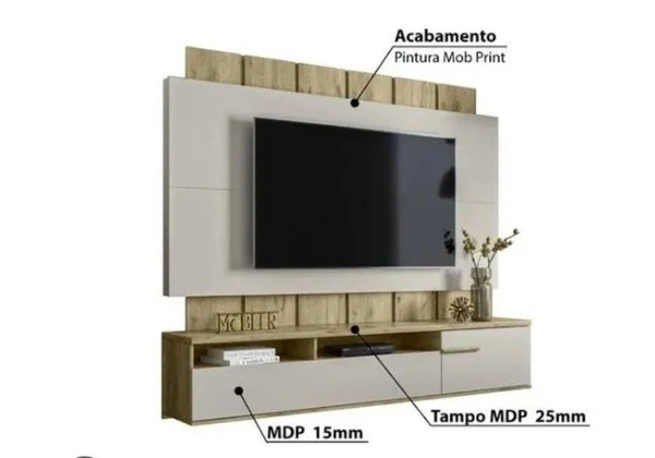 painel com nicho ripado sena