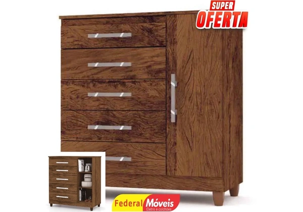 Cômoda sapateira line 5 gavetas - nova na caixa - entregamos