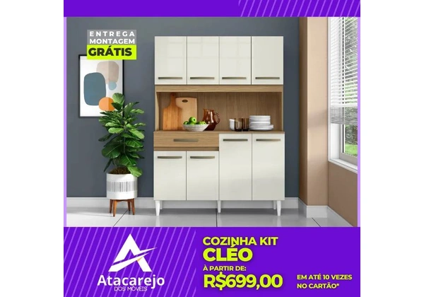 Armário de Cozinha Entrega e Montagem Grátis