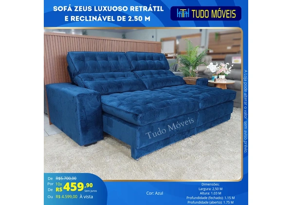 SOFÁ 2.50M / ALTO PADRÃO COM MOLAS E PILLOW ENTREGA E MONTAGEM GRATIS