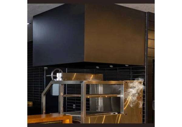 Coifa Ilhada em Aço Inox 304 Escovado Preta