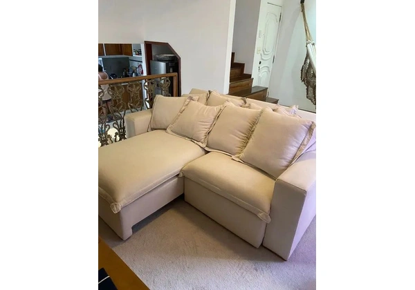 Lindo sofá retrátil e reclinável com molas Pocket e almofadas pillowtop