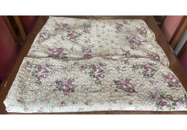 COLCHA ARTEX ACOLCHOADA BRANCA FLORIDA COM FRONHA