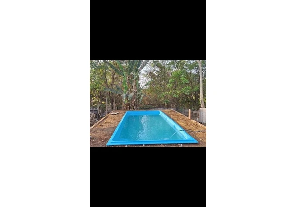 Piscina de fibra 7metros com Prainha