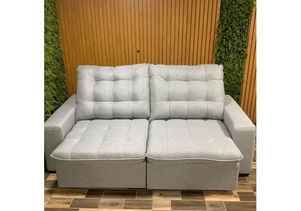 Sofa retratril reclinavel /linho cinza