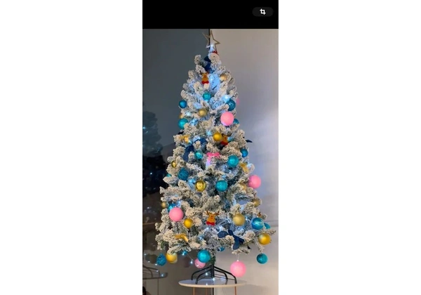 Árvore de Natal nevada, nova!