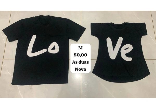 Jogo casal de camiseta love