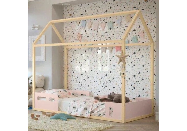Cama Casinha Montessoriana NOVA + Colchão Ortobom tamanho solteiro