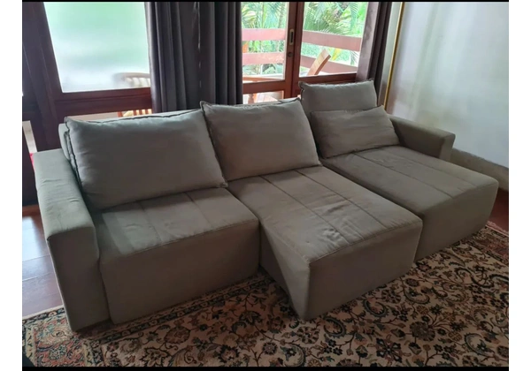 Sofá Modular Cinza Claro