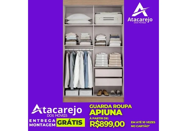 Guarda Roupa Solteiro Entrega E Montagem Grátis