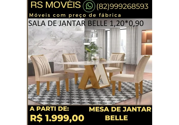 Mesa sala de jantar entrega e montagem grátis para toda Maceió