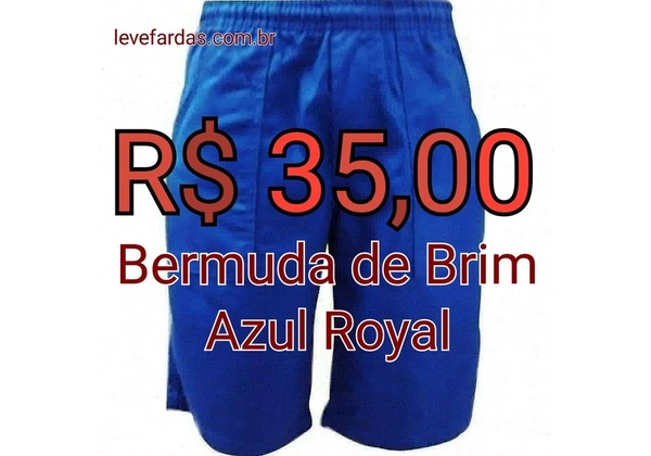Bermuda Operacional de Brim com Elástico