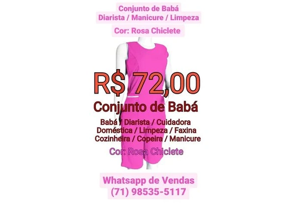 Uniforme de Babá / Doméstica / Cuidadora