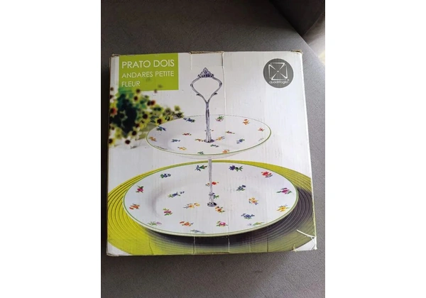 Mesa Posta Pratos de Servir + Molheira Floral