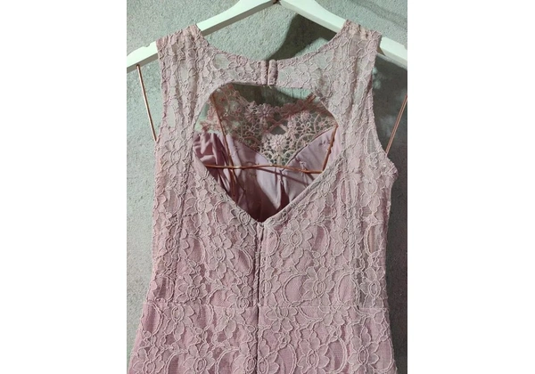 Vestido rose longo de festa