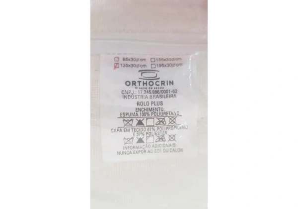Almofada Rolete Plus Orthocrin - Branco - Casal