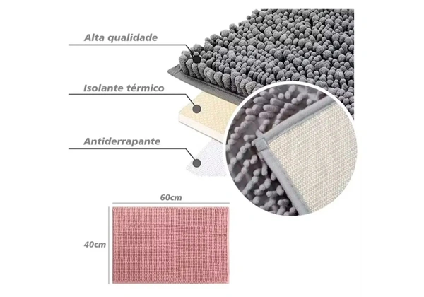 Tapete para banheiro microfibra