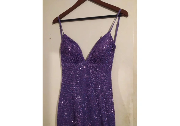 Vestido longo de paetê