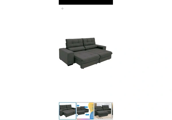 Sofá Retrátil Reclinável 4 Lugares