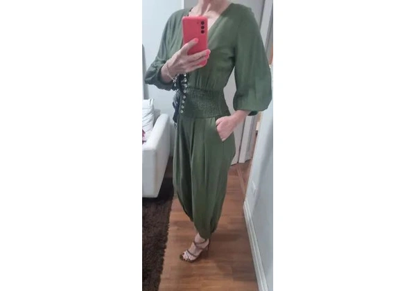 macacão novo bynv, p verde militar