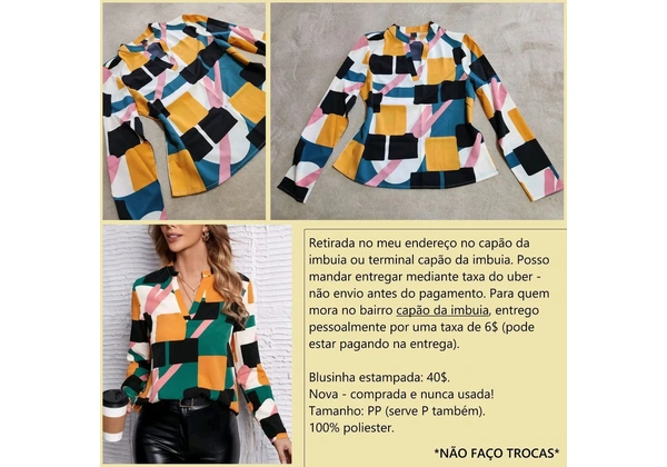 Blusinha estampada nova