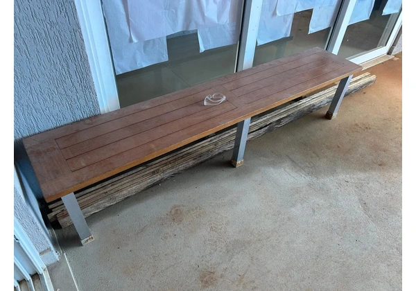 Mesa madeira 2 bancos em madeira conjunto infantil