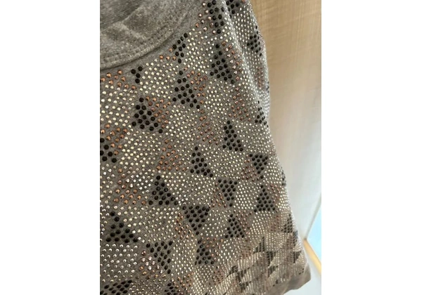 Blusa cinza brilhos Espaço Fashion P