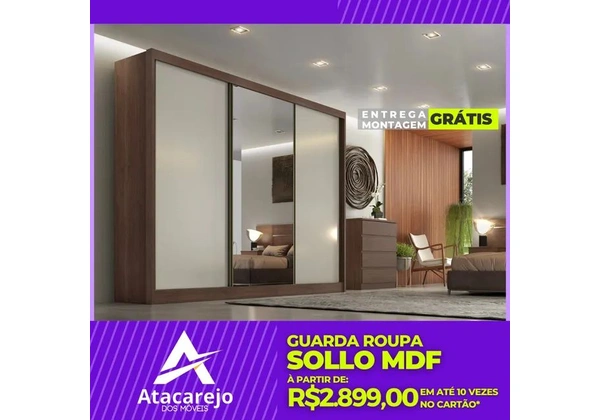 Guarda Roupa MDF Casal Entrega e Montagem Gratis