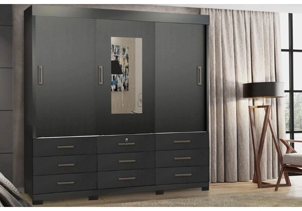 Guarda-Roupa Itapema 2, 02 3 portas e 9 gavetas Promoção