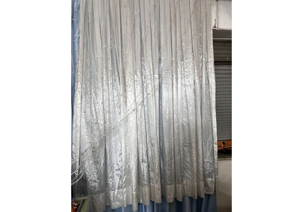 Cortina 2x2 branco acetinado