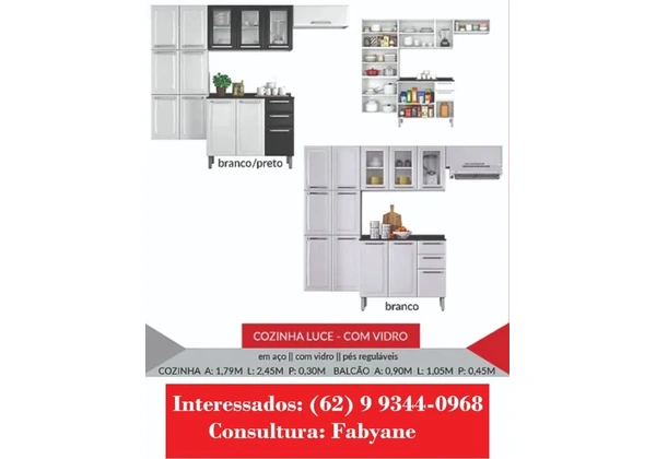 Armario de Cozinha luce em aço