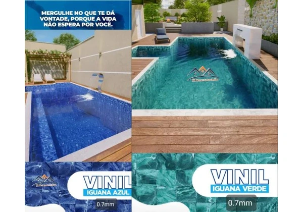 Vinil para Piscinas: com vazamentos, troca ou em construção Até 10x Cartões