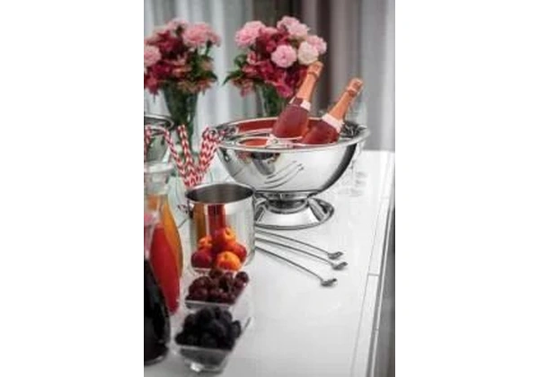 Balde Aço Inox Com Suporte Para 4 Garrafas