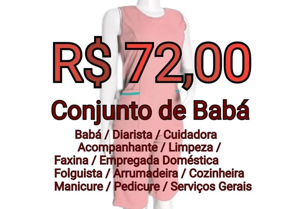 Uniforme de Babá - Diarista - Acompanhantes - Cuidadora