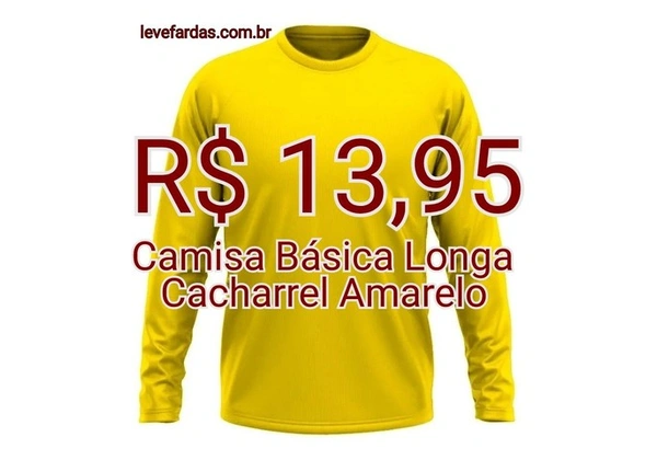 Camisa Básica Manga Longa - Cacharrel AMARELO