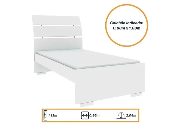 Cama Solteiro Padrão 100% MDF. São Produtos Novos Direto de Fábricas P/Sua Casa.
