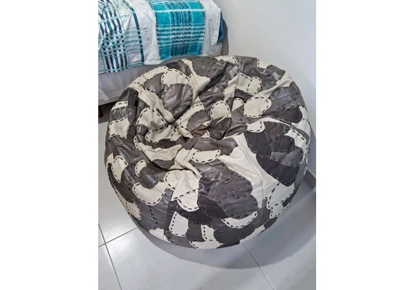 Puff de couro legítimo