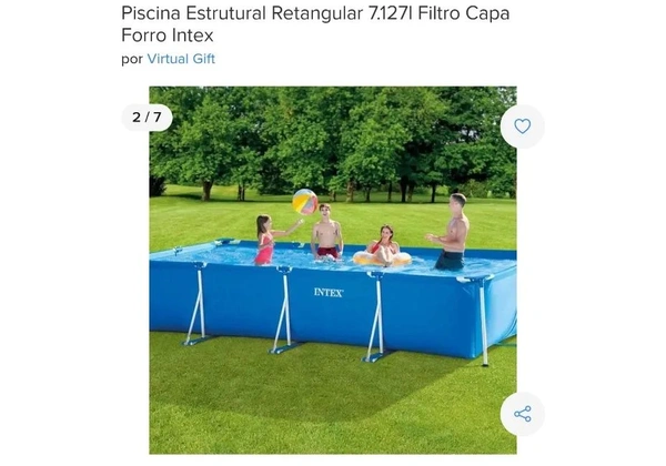 Vendo Piscina Retangular 7.127 litros