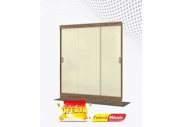 Guarda Roupa 3 Portas de Correr 2 Gavetas Direto da Fabrica Promoção
