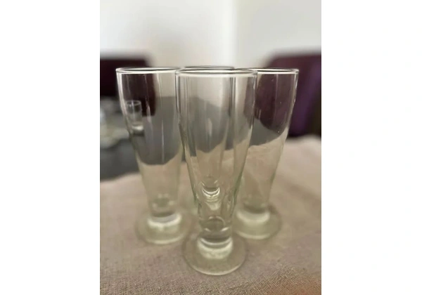4 copos tipo tulipa para cerveja de vidro