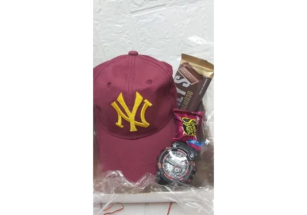 Kit Presente Dia Dos Namorados Chapeu Relogio Chocolate