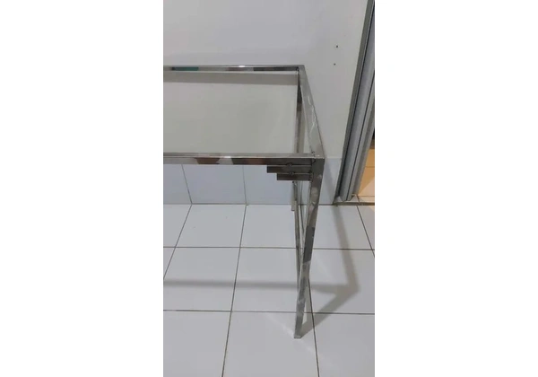 Pe de mesa industrial todo em aço inoxidável