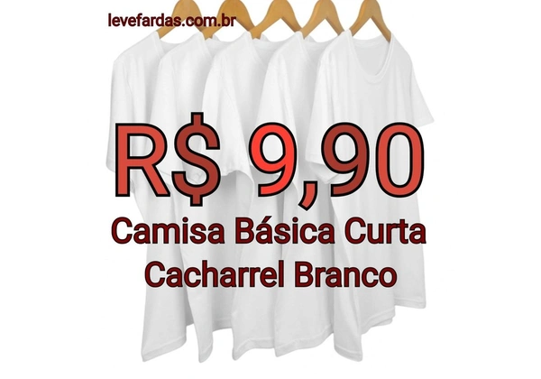 Camisa Básica Manga Curta - Cacharrel Branco